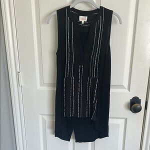 Anthropologie Black Sleeveless Top